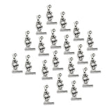 Maxbell 20 Pieces Biology Science Charms Mini Microscope Pendant Beads Crafts