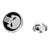Maxbell Brass Plated Round Shape Punisher Symbol Brooch Comic Movie Theme Lapel Pin - Aladdin Shoppers