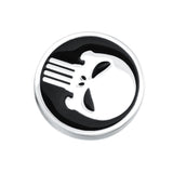 Maxbell Brass Plated Round Shape Punisher Symbol Brooch Comic Movie Theme Lapel Pin - Aladdin Shoppers