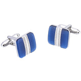 Maxbell Blue Cufflinks Cuff Links Tie Clips Necktie Wedding Men Boy Groomsman Gift