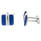 Maxbell Blue Cufflinks Cuff Links Tie Clips Necktie Wedding Men Boy Groomsman Gift