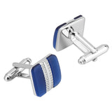 Maxbell Blue Cufflinks Cuff Links Tie Clips Necktie Wedding Men Boy Groomsman Gift