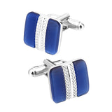 Maxbell Blue Cufflinks Cuff Links Tie Clips Necktie Wedding Men Boy Groomsman Gift
