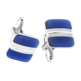 Maxbell Blue Cufflinks Cuff Links Tie Clips Necktie Wedding Men Boy Groomsman Gift