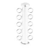 9x925 Sterling Silver Multi Strand Slide Clasps Jewelry Connectors 5 Strand