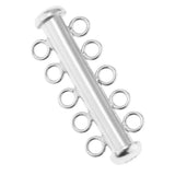 9x925 Sterling Silver Multi Strand Slide Clasps Jewelry Connectors 5 Strand