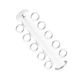 9x925 Sterling Silver Multi Strand Slide Clasps Jewelry Connectors 5 Strand