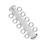Maxbell Platinum Plated 925 Sterling Silver 2-5 Strands Slide Clasp Finding 5 Strand