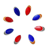 Maxbell 2 Sets Colorful Hip Hop Fang Teeth Grills Hollowen Clown Mouth Jewelry