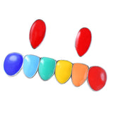 Maxbell 2 Sets Colorful Hip Hop Fang Teeth Grills Hollowen Clown Mouth Jewelry