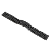 Stainless Steel Watch Band Butterfly Folding Clasp 24mm Black