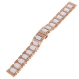 Stainless Steel Ceramic Links Watch Band Strap with Butterfly Buckle Clasp 1