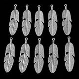 Maxbell 10 Pieces Vintage Metal Alloy Leaf Feathers Charms Pendant for Necklace Bag Keyring Findings Craft - Aladdin Shoppers