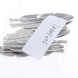Maxbell 10 Pieces Vintage Metal Alloy Leaf Feathers Charms Pendant for Necklace Bag Keyring Findings Craft - Aladdin Shoppers