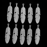Maxbell 10 Pieces Vintage Metal Alloy Leaf Feathers Charms Pendant for Necklace Bag Keyring Findings Craft - Aladdin Shoppers