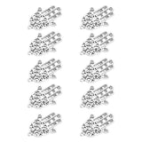 Maxbell 10 Pieces Alloy Hollow Palm Charms Pendant For Jewelry Making Accessories - Aladdin Shoppers