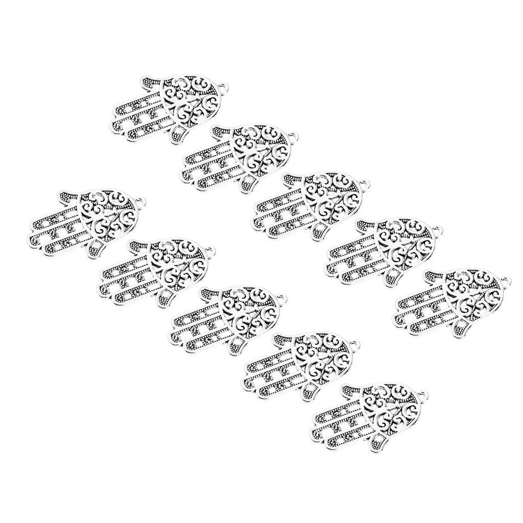 Maxbell Maxbell 10 Pieces Alloy Hollow Palm Charms Pendant For Jewelry Making Accessories
