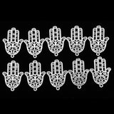 Maxbell 10 Pieces Alloy Hollow Palm Charms Pendant For Jewelry Making Accessories - Aladdin Shoppers