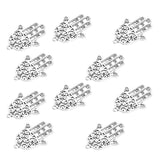 Maxbell 10 Pieces Alloy Hollow Palm Charms Pendant For Jewelry Making Accessories - Aladdin Shoppers