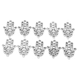 Maxbell 10 Pieces Alloy Hollow Palm Charms Pendant For Jewelry Making Accessories - Aladdin Shoppers