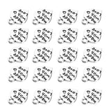 Maxbell 20 Pieces Pack Made with Love Carving Heart Charms Pendant Earring Bracelet Dangle Beads DIY Findings Accessories - Aladdin Shoppers