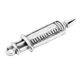 Maxbell 20 Pieces Alloy Cylinder Needle Charm Pendant For Jewelry Making Accessories - Aladdin Shoppers