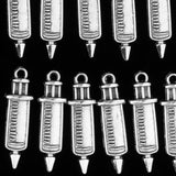 Maxbell 20 Pieces Alloy Cylinder Needle Charm Pendant For Jewelry Making Accessories - Aladdin Shoppers