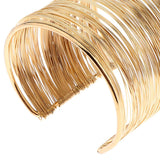 Maxbell Rigid Memory Wire Metal Circle Split Coil Wire Cuff Bracelet Bangle Gold - Aladdin Shoppers