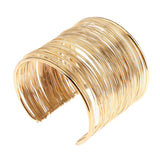 Maxbell Rigid Memory Wire Metal Circle Split Coil Wire Cuff Bracelet Bangle Gold - Aladdin Shoppers