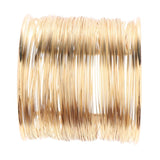 Maxbell Rigid Memory Wire Metal Circle Split Coil Wire Cuff Bracelet Bangle Gold - Aladdin Shoppers