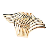 Maxbell Alloy Metal Feather Bracelet Smooth Hollow Hoop Open Ended Wide Cuff Bangle - Aladdin Shoppers