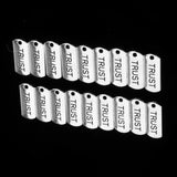 Maxbell 20 Pieces Alloy "Trust" Charm Pendant For Jewelry Finding Making Accessories - Aladdin Shoppers