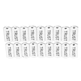 Maxbell 20 Pieces Alloy "Trust" Charm Pendant For Jewelry Finding Making Accessories - Aladdin Shoppers