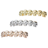 Maxbell Smooth Skull Teeth Hip hop Grills Halloween Costume Accessories Gold