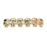 Maxbell Smooth Skull Teeth Hip hop Grills Halloween Costume Accessories Gold