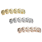 Maxbell Smooth Skull Teeth Hip hop Grills Halloween Costume Accessories Gold