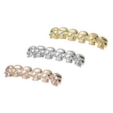 Maxbell Smooth Skull Teeth Hip hop Grills Halloween Costume Accessories Gold