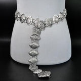 Maxbell Vintage Engraving Flower Hippie Waist Belly Chain Bohemia Beach Body Jewelry