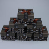 Maxbell 6pcs Paper Cardboard Jewelry Gift Box Watch Ring Earring Storage Case Coffee