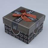 Maxbell 6pcs Paper Cardboard Jewelry Gift Box Watch Ring Earring Storage Case Coffee