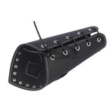 Maxbell 2x Black Medieval Cross Rivets Bandage Steampunk Gauntlet Bracelet Wristband