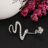 14G Belly Button Rings Stainless Steel Navel Ring Barbell Jewelry Snake -2