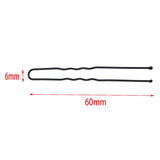 Maxbell 20 Pieces U-shaped Barrettes Crimped Waved Updo Hair Pin Black Lady Women for Wedding Parrty DIY Hair Style Clip - Aladdin Shoppers