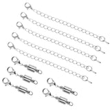 Maxbell 10 Pieces 6mm Cylinder Magnetic Lobster Clasp Extender Chain Jewelry Making - Aladdin Shoppers