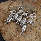 Maxbell 10 Pieces 6mm Cylinder Magnetic Lobster Clasp Extender Chain Jewelry Making - Aladdin Shoppers