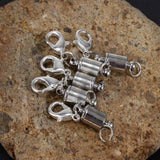 Maxbell 10 Pieces 6mm Cylinder Magnetic Lobster Clasp Extender Chain Jewelry Making - Aladdin Shoppers