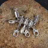 Maxbell 10 Pieces 6mm Cylinder Magnetic Lobster Clasp Extender Chain Jewelry Making - Aladdin Shoppers