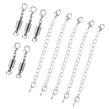 Maxbell 10Pcs 6mm Cylinder Magnetic Lobster Clasp Extender Chain Jewelry Making Set - Aladdin Shoppers