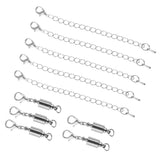 Maxbell 10Pcs 6mm Cylinder Magnetic Lobster Clasp Extender Chain Jewelry Making Set - Aladdin Shoppers