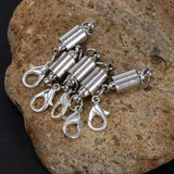 Maxbell 10Pcs 6mm Cylinder Magnetic Lobster Clasp Extender Chain Jewelry Making Set - Aladdin Shoppers